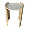 Sagebrook Home 18355-01 20" Marble Top Mango Side Table, White/Nat Kd