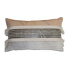 Sagebrook Home 60022-02 20X12" Leather, Cord Patchwork Decorative Pillow, 