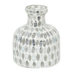 Sagebrook Home 18523-02 Glass, 5" Mosaic Vase, White