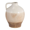Sagebrook Home 18092 Ceramic, 9" Jug Vase, White/Tan