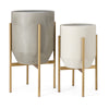IMAX Worldwide Home Salvador Metal Planters - Set of 2