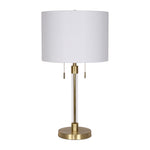 Sagebrook Home 50831 Glass 27" Chain Pull Table Lamp, Gold