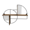 Sagebrook Home 18581 Metal/Wood, 24" Modern Circles Wall Shelf, Natural