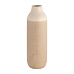 Sagebrook Home 17366-04 Ceramic, 20" 2-Tone Vase, White/Tan