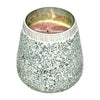 Sagebrook Home 80253-02 6" 18 Oz Santal Vanilla Mosaic Candle, Silver