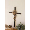 Kalalou CCG1612 Metal Wall Cross with Flower Detail