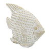 Sagebrook Home 17110 Ceramic, 7", Standing Fish Deco, White/Gld