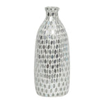 Sagebrook Home 18522-02 Glass, 13" Mosaic Vase, White