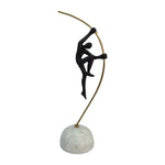 Sagebrook Home 18299-01 Metal, 16" Gymnast On Pole, Black/Gold