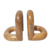 Sagebrook Home 18701 Wood, Set of 2 7" Loopy Bookends, Brown