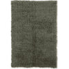 Benzara 10 X 7 Feet Shag Style Latex Free Hand Woven Wool Rug, Gray