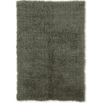 Benzara 10 X 7 Feet Shag Style Latex Free Hand Woven Wool Rug, Gray