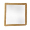 Benzara Modern wooden Frame Dresser Mirror with Curved Corners, Light Brown