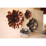 Kalalou CQ6130 Set Of Two Metal Wall Flowers - Rustic Finish