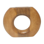 Sagebrook Home 18700-02 Wood, 11" Donut Vase, Brown