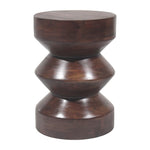 Sagebrook Home 18380 18" Solid Mango Side Table, Walnut
