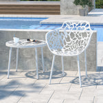 LeisureMod Modern Devon Aluminum Chair White