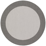 Couristan Recife Checkered Field 7'6" X 7'6" Round Indoor/Outdoor  Transitional Rug