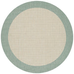 Couristan Recife Checkered Field 7'6" X 7'6" Round Indoor/Outdoor  Transitional Rug