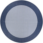 Couristan Recife Checkered Field 8'6" X 8'6" Round Indoor/Outdoor  Transitional Rug