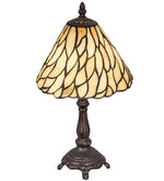 Meyda Lighting 103041 13"H Willow Jadestone Mini Table Lamp