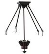 Meyda Lighting 105623 22"H Mahogany Bronze 4 Light Semiflushmount Hardware Ceiling Fixtures