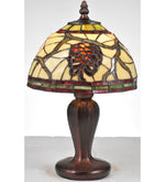 Meyda Lighting 106288 13"H Burgundy Pinecone Mini Table Lamp