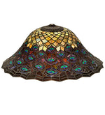 Meyda Lighting 10676 20"W Tiffany Peacock Feather Lamp Shade