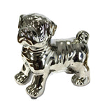 Sagebrook Home 10783 5" Ec, Silver Ceramic Pug Dog