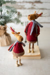 Kalalou CHB2241 Felt Santa Deer Set of 2