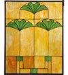 Meyda Lighting 108947 20"W x 25"H Ginko Stained Glass Window Panel