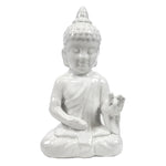 Sagebrook Home White Ceramic Seated Buddha