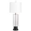 Cyan Design 10955 Iron/Crystal/Marble with Off White Linen Shade and White Liner Gravity Table Lamp