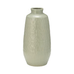 Sagebrook Home 16944-03 Ceramic, 12" Carved Vase, Cucumber