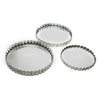 Sagebrook Home Set of 3 Corrugated Metal Edge Wallmirrors