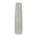 Sagebrook Home 18627-07 Ceramic, 24" Etched Lines Cylinder Vase, Cucumber