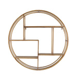 Sagebrook Home 11050-03 31.5" Round Wood/Metal Wall shelf, Bronze