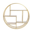 Sagebrook Home 11050-04 31.5" Round Wood/Metal Wall Shelf, Gold
