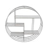Sagebrook Home 11050-05 32" Round Wood/Metal Wall Shelf White/Silver