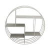 Sagebrook Home Round Wood/Metal Wall Shelf Gray/White