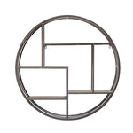 Sagebrook Home 11050 31.5" Round Wood/Metal Wall Shelf