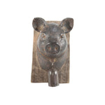 Sagebrook Home Pig Head With Bell Wall Decor