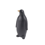 Sagebrook Home Black/Gold Penguin Figurine 7.25``