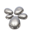 Sagebrook Home Set of 5 Ceramic Stones, Silver