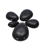 Sagebrook Home Set of 5 Ceramic Stones, Black