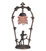 Meyda Lighting 11518 19"High Pink and White Cherub with Violin Accent Lamp