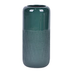 Sagebrook Home 17867-12 Ceramic, 10" Grooved Vase, Forest Green