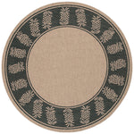 Couristan Recife Tropics 7'6" X 7'6" Round Indoor/Outdoor  Transitional Rug