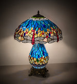 Meyda Lighting 118840 25" High Tiffany Hanginghead Dragonfly Table Lamp