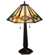 Meyda Lighting 119659 26"H Crosshairs Mission Table Lamp